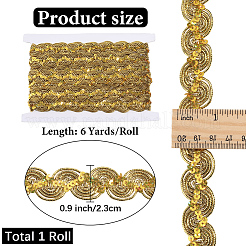Ruban de dentelle polyester scintillant&nbsp;SRIB-WH20020-048A