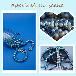 368 шт. 8-цветные стеклянные бусины-жемчужины с перламутровым покрытием HY-HY0001-08