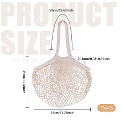 Borsa tote con manico in rete di cotone intrecciato&nbsp;ABAG-WH0044-71