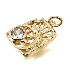 Ciondoli in ottone con pavé di zirconi chiari&nbsp;CU-CBAEEA8-31G