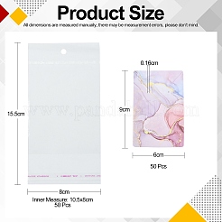 50 шт. прямоугольник горячего тиснения картонная бумага ювелирные изделия дисплей карты CDIS-CJ0001-04