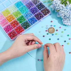 1440шт 24 цвета прозрачные акриловые бусины MACR-PH0001-98