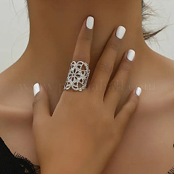 Кольца для пальцев из сплава с ажурным цветочным узором&nbsp;FS-WG218DB-02