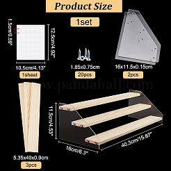 3-ярусные акриловые стойки для фигурок&nbsp;ODIS-WH0027-059D