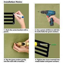 Спортивная тема железная вешалка для медалей настенная стойка для дисплея ODIS-WH0055-045