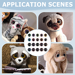 60 набор 30 видов пластиковых глаз для поделок&nbsp;KY-PH0002-20