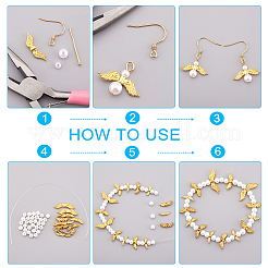 Бусины из сплава в тибетском стиле в форме крыла TIBEB-PH0004-71