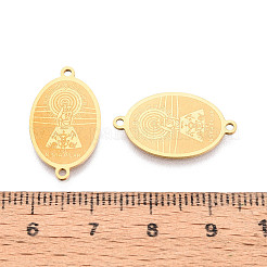 Religion 201 Edelstahl oval mit Virgin Verbinder Verbindungsanhängern&nbsp;STAS-T073-53A-G