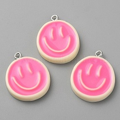 Подвески из непрозрачной смолы и эмали RESI-WH0036-20B