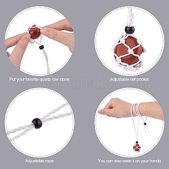 Плетеные шнуры из вощеной хлопчатобумажной нити макраме мешочек изготовление ожерелья&nbsp;AJEW-SW00022-01