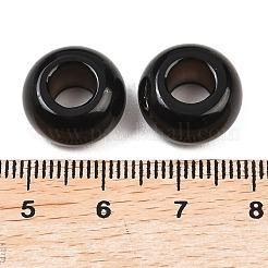 Europäische Naturperlen aus Silberobsidian&nbsp;G-G740-14x8mm-44