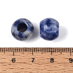 Perles européennes en jaspe bleu naturel&nbsp;G-Q602-09A-09