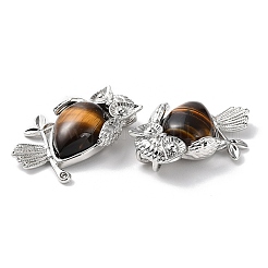 Подвеска-капля из натурального тигрового глаза со стразами&nbsp;G-K339-02P-01