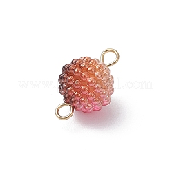 Imitation Perle Acryl runde Beeren Verbinder Charms&nbsp;PALLOY-JF04422-02