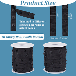 10 Yards Polyester-Nähband für Druckknöpfe&nbsp;DIY-OC0013-04A