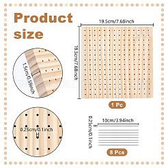 Planches de blocage carrées en bois pour crochet&nbsp;DIY-WH0759-15