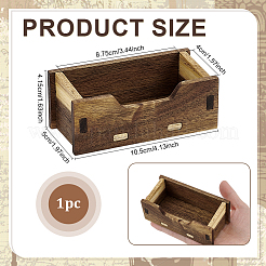 Geschenkbox aus Holz zur Aufbewahrung von Postkarten&nbsp;ODIS-WH0078-90