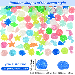 120 г светящихся акриловых бусин&nbsp;OACR-SP0001-79A