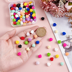120шт 12 цвета непрозрачных бусин из смолы CRES-ME0001-01
