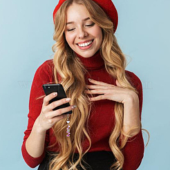 Ландыш акриловые и стеклянные ремешки для мобильных телефонов&nbsp;HJEW-DR00048