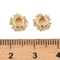 Латунные микро проложить кубического циркония бусы KK-C155-13G