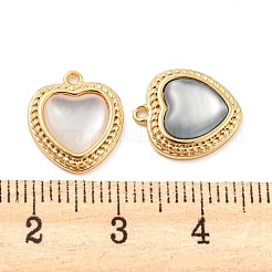 Подвески в форме сердца из натуральной пресноводной ракушки из латуни KK-Q806-07G
