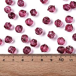 ピカソの透明ガラスビーズ  カボチャ  サクランボ色  8.5~9mm  穴：0.9~1.2mm  約750個/ポンド&nbsp;SEED-Q039-04K