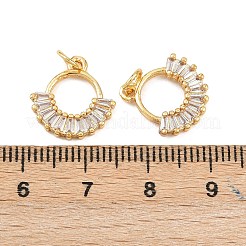 Breloques en laiton avec zircone cubique de micro pave&nbsp;KK-H093-18B-G