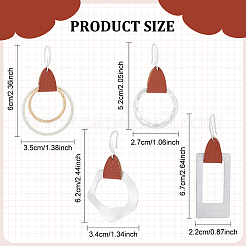 4 пара 4 стилей: круглые EJEW-AN0003-06