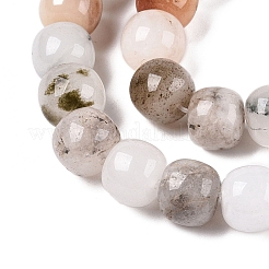 Chapelets de perles en jade blanc naturel teinté&nbsp;G-T138-D27