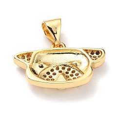 Латунные микро проложить кубического циркония подвески&nbsp;ZIRC-H120-01G