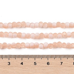 Perle di vetro smerigliato crackle fili&nbsp;GLAA-U001-4mm-M05
