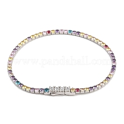 925 теннисный браслет из стерлингового серебра с микропаве из кубических цирконий для женщин&nbsp;BJEW-C117-01B-P01