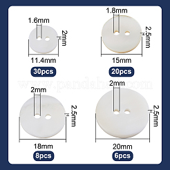 64 шт. 4 пуговицы из натуральной пресноводной ракушки BUTT-NB0001-69