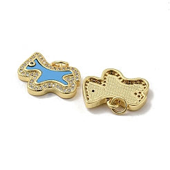 Латунные микро проложить кубического циркония подвески&nbsp;KK-H457-04G-01