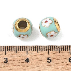 304 Edelstahl Emaille Europäische Perlen&nbsp;STAS-G393-02G-02