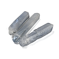 電気メッキされた天然の水晶が目盛り付きビーズ連売り  ナゲット  トップ掘削  21~43x5~13mm  穴：1mm  3個/セット&nbsp;G-P315-A16