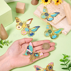 6 шт. 6 стиля стойка позолоченный сплав эмаль большие подвески&nbsp;ENAM-TA0002-76