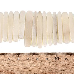 天然な白アフリカオパールビーズ連売り  不規則な棒  上部に穴が開けられた  12~49x3~9x4~9mm  穴：0.8~1mm  約55~68個/連  14.76~17.13インチ（37.5~43.5cm）&nbsp;G-Q616-06G