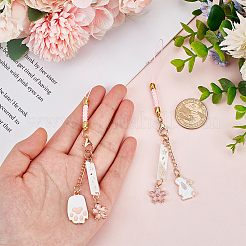 4 pz. 2 stili carinissimi pendenti decorativi a forma di fiore di ciliegio giapponese&nbsp;HJEW-OC0001-27