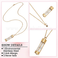 1шт. стеклянная урна для пепла в виде колонны NJEW-DR0001-05G