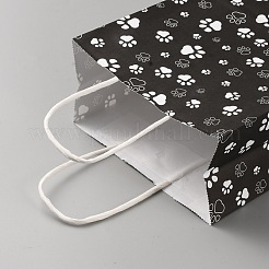 Подарочные пакеты из крафт-бумаги с ручкой&nbsp;ABAG-WH0045-19B