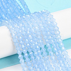 Запекание окрашенные прозрачные стеклянные бусины нити DGLA-F029-J4mm-02