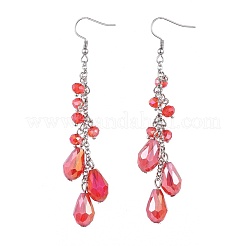 Pendientes colgantes de cristal en forma de lágrima&nbsp;EJEW-JE03506