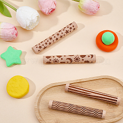4 rullo per texture in argilla con manico in legno in 4 stili&nbsp;TOOL-CN0001-08