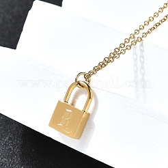 Ожерелья с подвесками из нержавеющей стали 304 Rolo NJEW-S444-01G-18