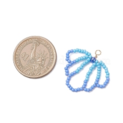 3 шт. подвески из стеклянных бусин в форме ракушек&nbsp;PALLOY-MZ01174