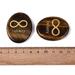 Colgantes de ojo de tigre naturales&nbsp;G-N365-01E