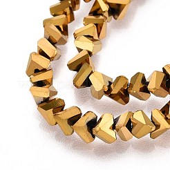 Стеклянные бусины с гальваническим покрытием &nbsp;GLAA-N024-4mm-01