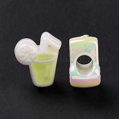 УФ-покрытие Радужные переливающиеся акриловые европейские бусины SACR-E009-25